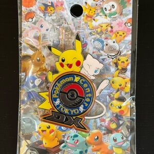 Rare Pokemon Center Tokyo DX Pin featuring Pikachu and Mew